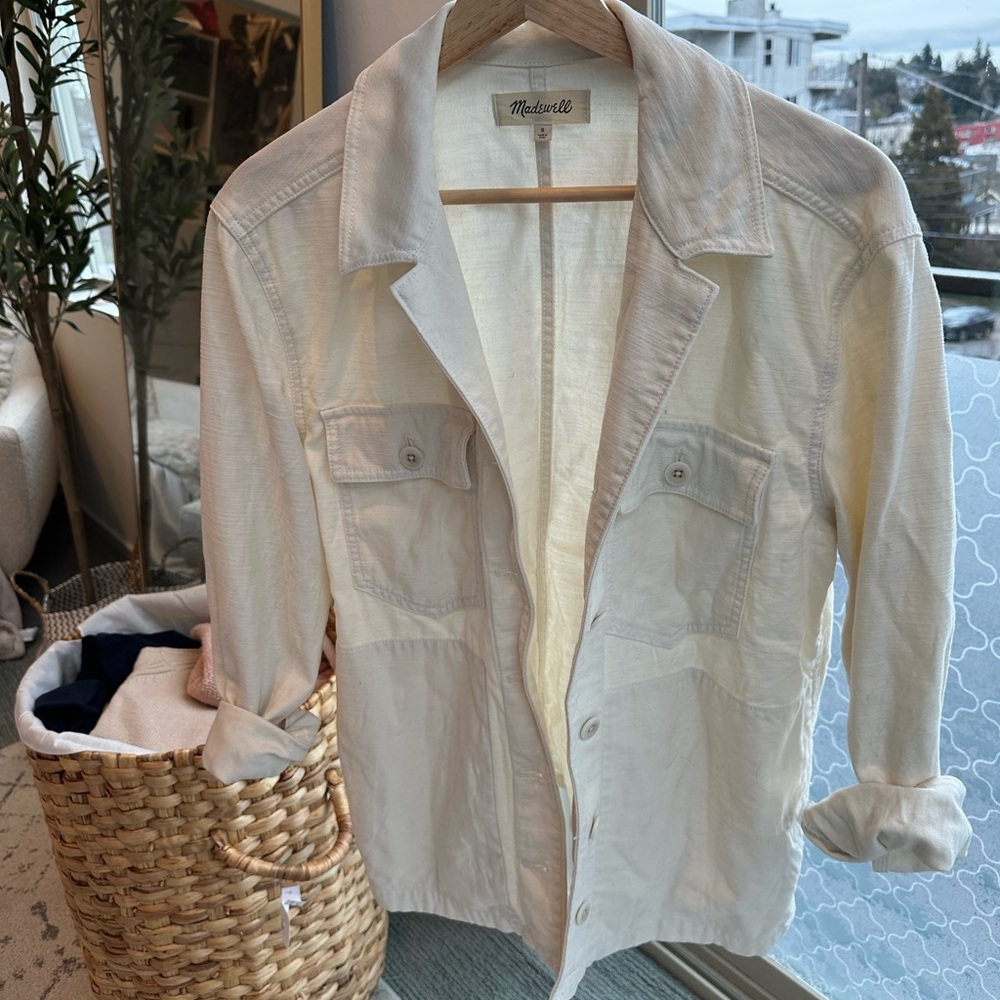 Madewell Drakefield chore jacket in ecru size S - Picture 4 of 7